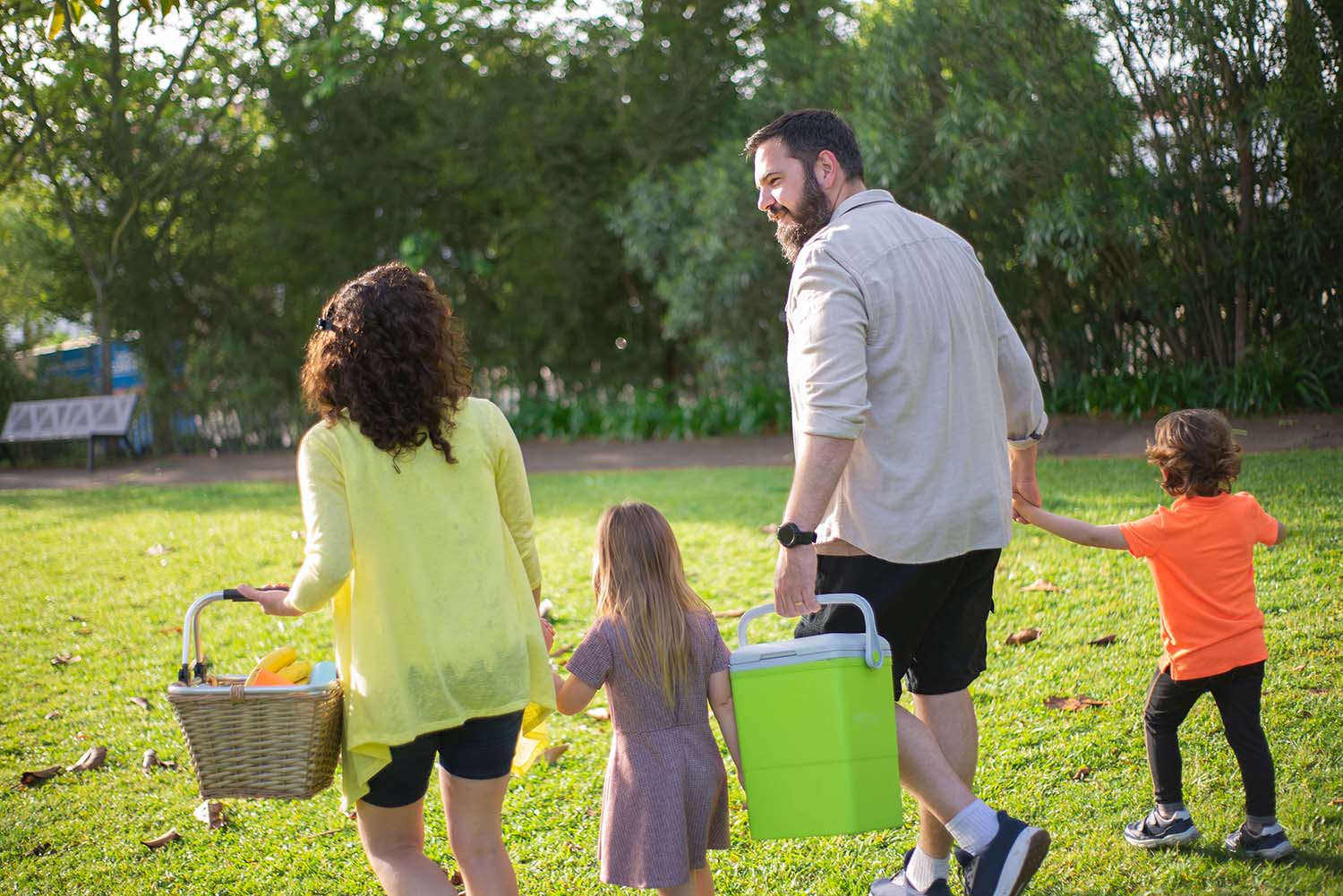 family enjoying a day at park in Medina County, Ohio